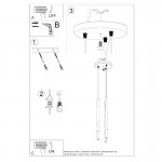 MOZAICA 3P Pendant lamp black/chrome