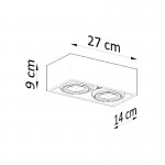 Sollux QUATRO 2 concrete ceiling lamp SL.0884
