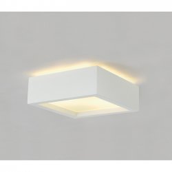 SLV 148002 E27 Plaster Ceiling Light in White