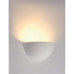 SLV 148013 E14 Plaster Wall Light in White