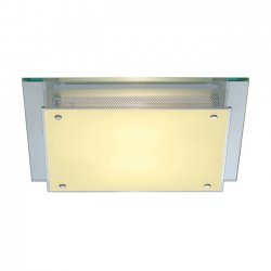 SLV 155180 Glassa Square E27 Ceiling & Wall Light in Steel