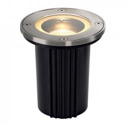 SLV 228430 GU10 Round Outdoor Ground Light in Brushed Stainless Steel