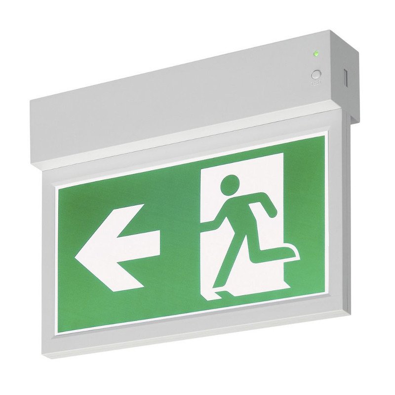 P-LIGHT Emergency Exit sign small ceiling/wall, white