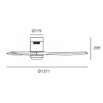 Forlight STEM Ceiling fan with LED light with remote control 30-8644-81-93