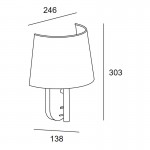 LEDSC4 SCREEN USB wall light with shade 05-7975-81-EL
