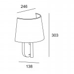 LEDSC4 SCREEN wall light with shade 05-7976-81-EL