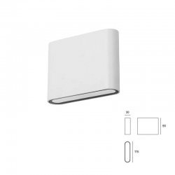 FORLIGHT Slim 5W 3000K Wall fixture IP54 268lm - PX-0433-BLA