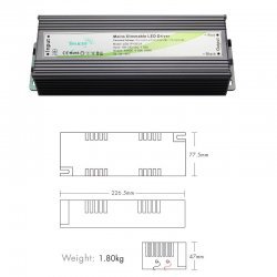 TEUCER 150w IP66 Mains Dimmable TRIAC LED Driver