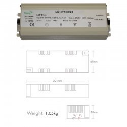 TEUCER LED Driver 150w Constant Voltage LD-IP150/24