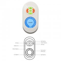 TEUCER Single Zone Dimming Controller LR-W + Receiver: LRR-W