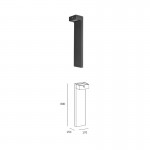 FORLIGHT TOP IP44 3W LED OUTDOOR BOLLARD LIGHT 800MM
