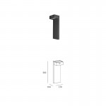 FORLIGHT TOP OUTDOOR 3W LED BOLLARD LIGHT IP44 URBAN GREY