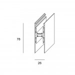 LEDSC4 Track 2000mm Up&Down White – 71-8044-14-00