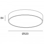 Caprice Ø520mm Ceiling Light in White – 15-6433-14-M1