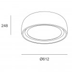 LEDSC4 Gong Ø612mm Surface Ceiling Light – 15-8953-U1-J4