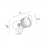 Hubble Cob Ø234mm Spotlight – 05-E182-Z5-CK