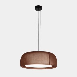 Gong Pendant Brown RAL 8016 & Red Fabric – 00-8902-W1-L1