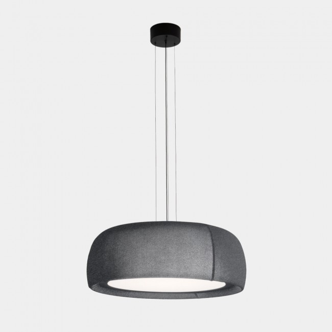 Gong Pendant Black & Grey Fabric – 00-8933-60-I9