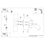 Wall light FAGER 1 black