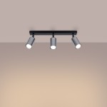 Ceiling lamp WINX 3 black/chrome