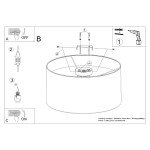 Ceiling lamp TELESTO white/dark brown