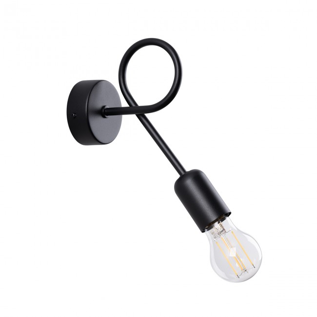 Wall light LOOP black