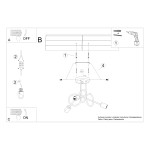 Chandelier LOOP 3 black
