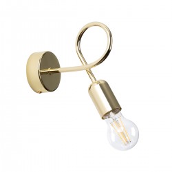 Wall light LOOP glossy gold