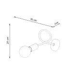 Wall light LOOP glossy gold