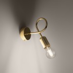 Wall light LOOP glossy gold