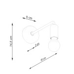 Wall light NORAH black