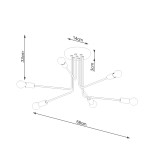 Chandelier NORAH 6 black