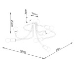 Chandelier LEVAR 6 black