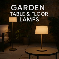 Garden Table & Floor Lamps