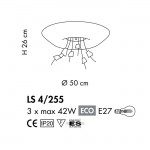 SILLUX CARRARA 50CM CEILING LIGHT LS4/255