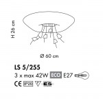SILLUX CARRARA 60CM CEILING LIGHT LS5/255