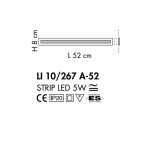 SILLUX MALÉ-LINE 52CM RECESSED WALL LIGHT LI10/267A-52